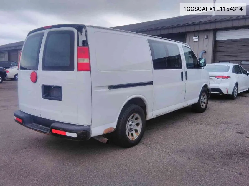 2014 Chevrolet Express G1500 VIN: 1GCSGAFX1E1154314 Lot: 40542866