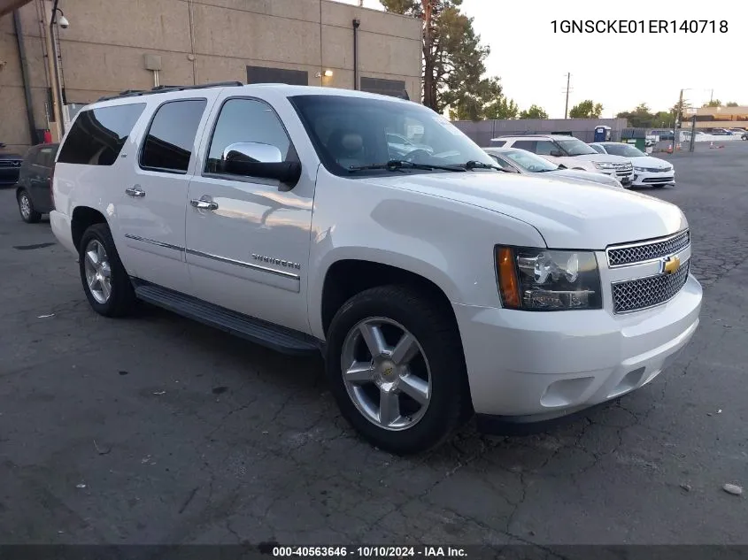 1GNSCKE01ER140718 2014 Chevrolet Suburban 1500 Ltz