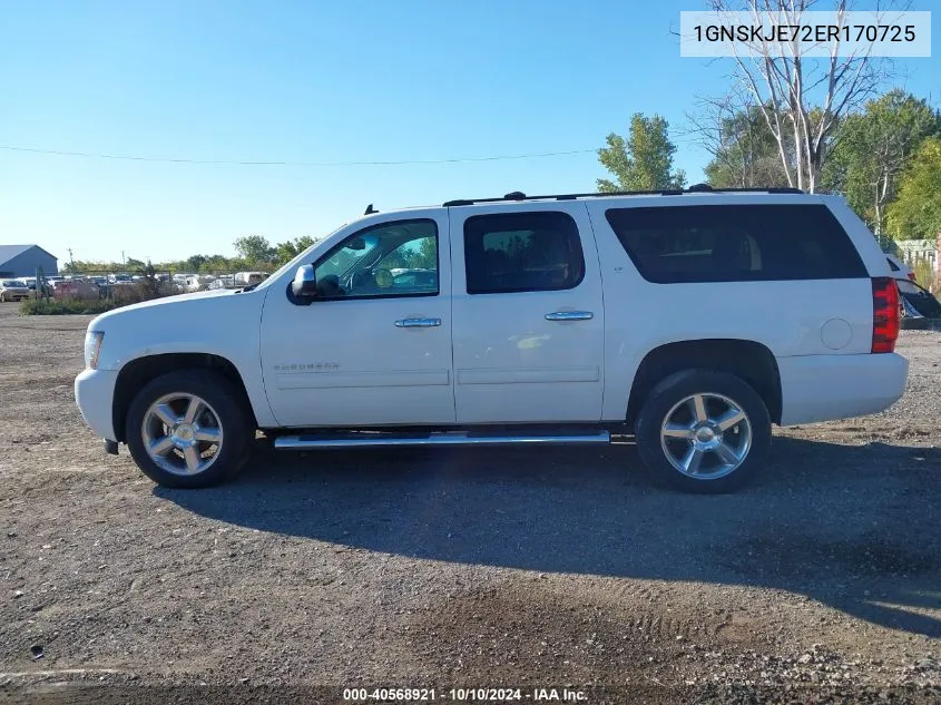 2014 Chevrolet Suburban 1500 Lt VIN: 1GNSKJE72ER170725 Lot: 40568921