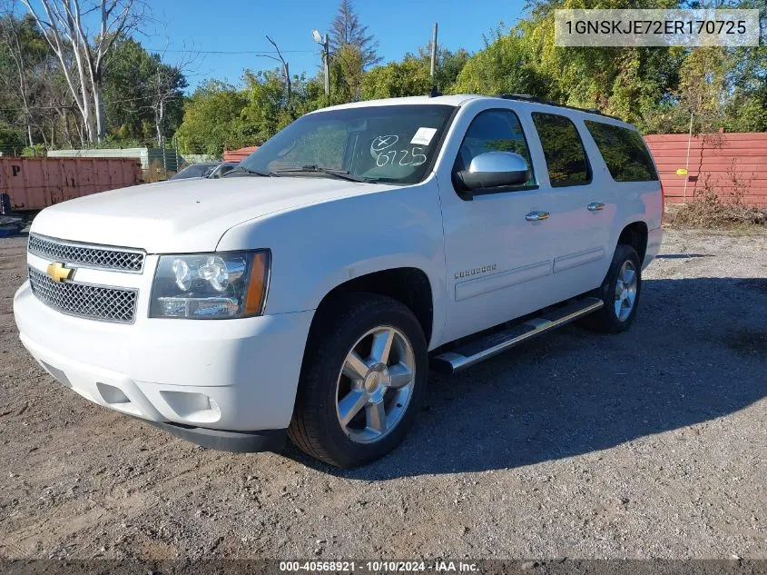 1GNSKJE72ER170725 2014 Chevrolet Suburban 1500 Lt