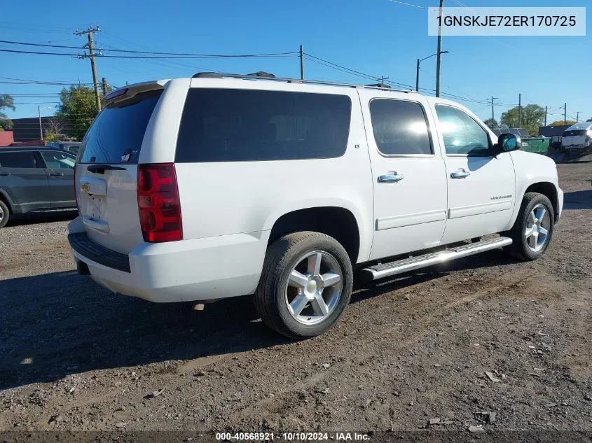 2014 Chevrolet Suburban 1500 Lt VIN: 1GNSKJE72ER170725 Lot: 40568921