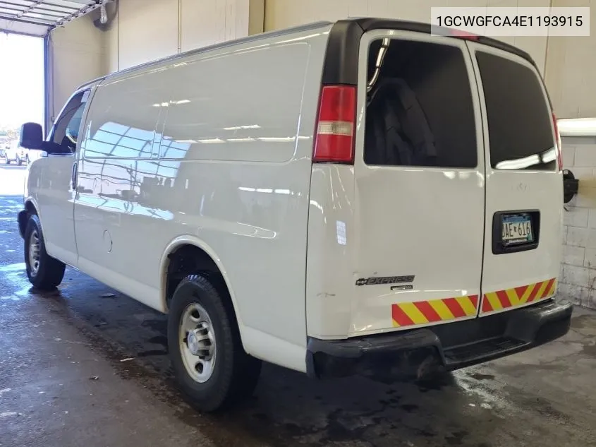 1GCWGFCA4E1193915 2014 Chevrolet Express G2500