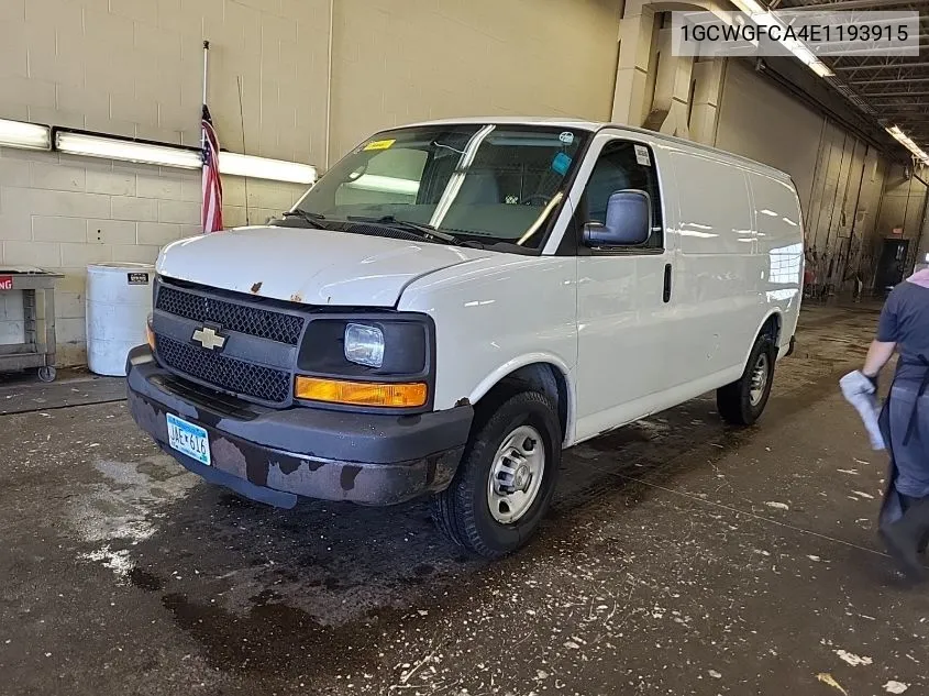 2014 Chevrolet Express G2500 VIN: 1GCWGFCA4E1193915 Lot: 40575210