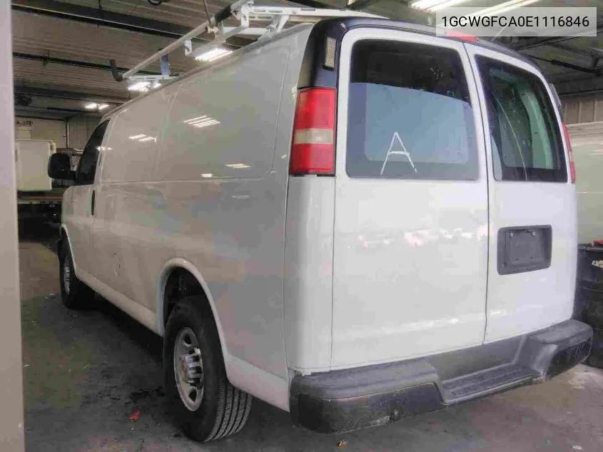 2014 Chevrolet Express 2500 Work Van VIN: 1GCWGFCA0E1116846 Lot: 40590076