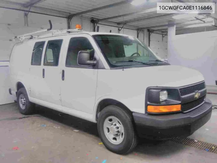 2014 Chevrolet Express 2500 Work Van VIN: 1GCWGFCA0E1116846 Lot: 40590076