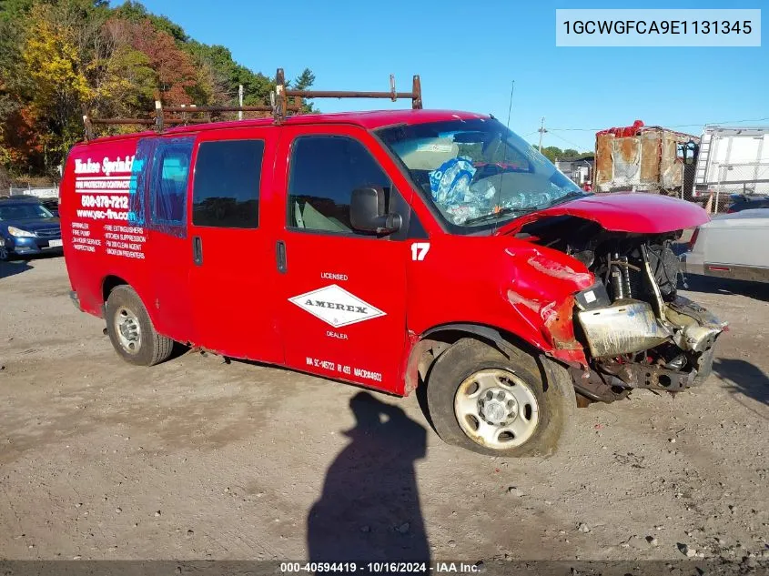 2014 Chevrolet Express 2500 Work Van VIN: 1GCWGFCA9E1131345 Lot: 40594419