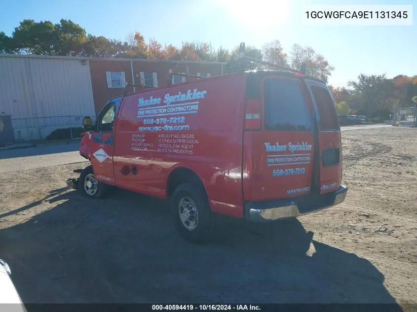 2014 Chevrolet Express 2500 Work Van VIN: 1GCWGFCA9E1131345 Lot: 40594419