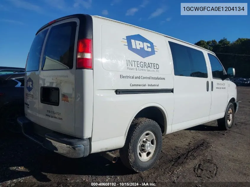 2014 Chevrolet Express 2500 Work Van VIN: 1GCWGFCA0E1204134 Lot: 40608192