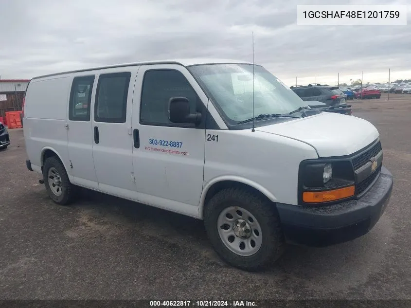 2014 Chevrolet Express 1500 VIN: 1GCSHAF48E1201759 Lot: 40622817