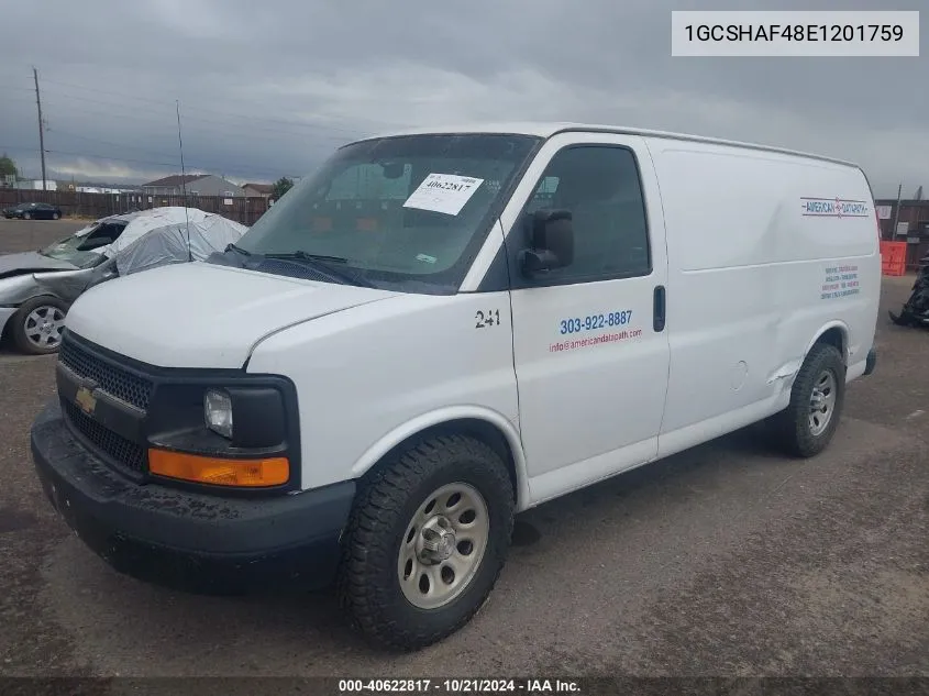 2014 Chevrolet Express 1500 VIN: 1GCSHAF48E1201759 Lot: 40622817