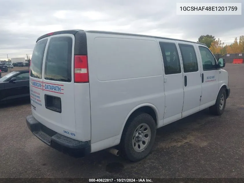 2014 Chevrolet Express 1500 VIN: 1GCSHAF48E1201759 Lot: 40622817