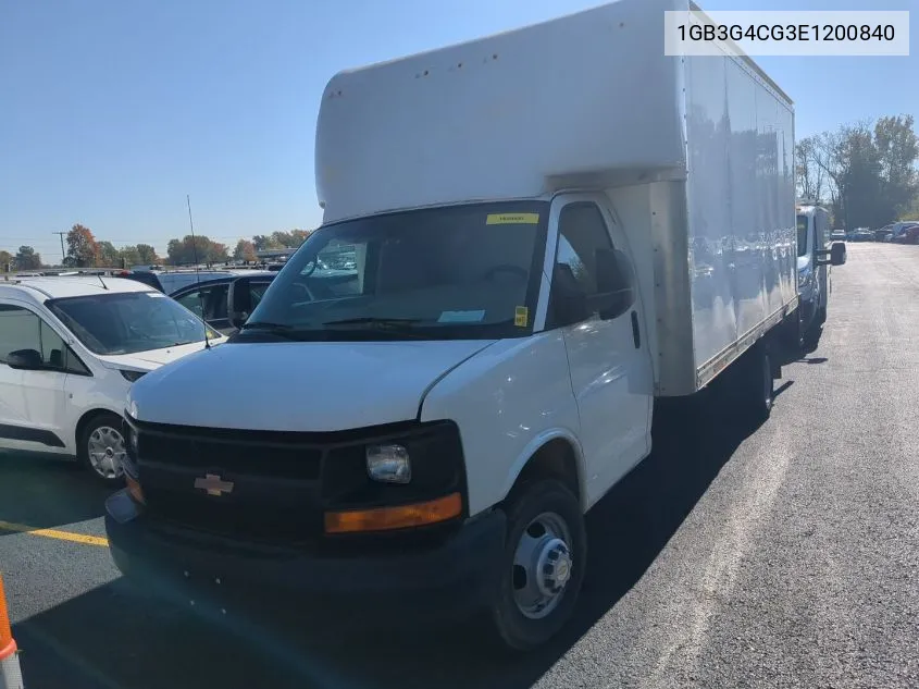 2014 Chevrolet Express Cutaway 3500 VIN: 1GB3G4CG3E1200840 Lot: 40757345