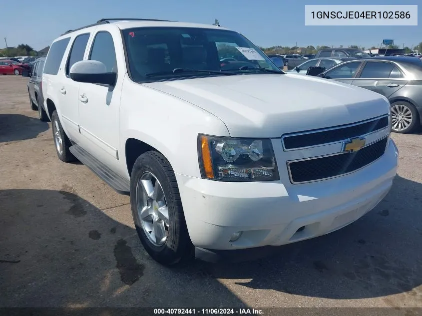 2014 Chevrolet Suburban 1500 Lt VIN: 1GNSCJE04ER102586 Lot: 40792441