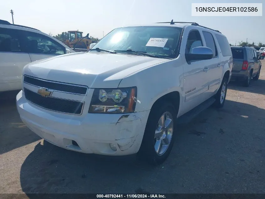 2014 Chevrolet Suburban 1500 Lt VIN: 1GNSCJE04ER102586 Lot: 40792441