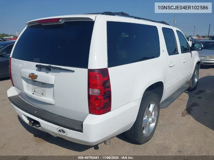 2014 Chevrolet Suburban 1500 Lt VIN: 1GNSCJE04ER102586 Lot: 40792441