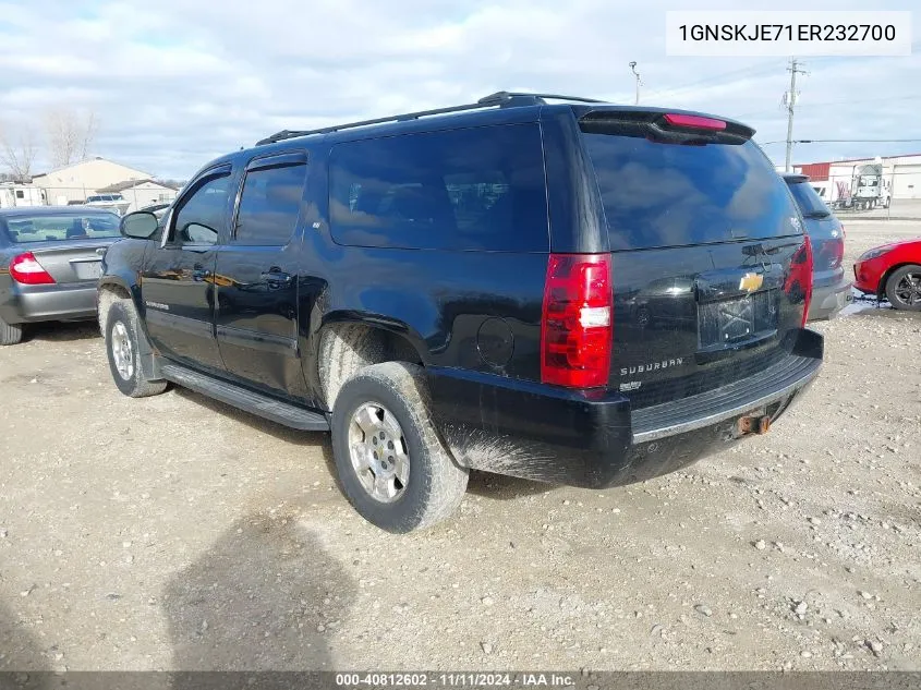 2014 Chevrolet Suburban 1500 Lt VIN: 1GNSKJE71ER232700 Lot: 40812602