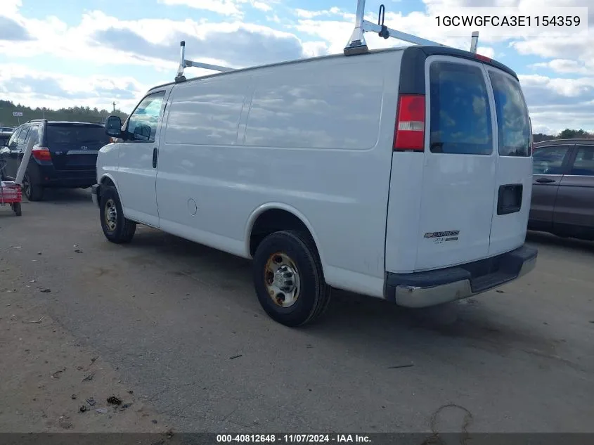 2014 Chevrolet Express 2500 Work Van VIN: 1GCWGFCA3E1154359 Lot: 40812648