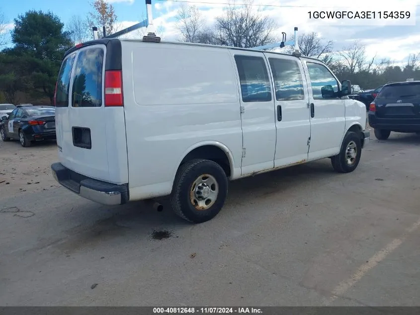 2014 Chevrolet Express 2500 Work Van VIN: 1GCWGFCA3E1154359 Lot: 40812648