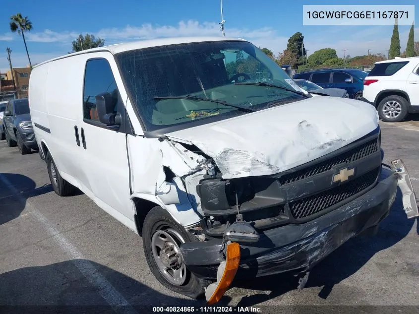 2014 Chevrolet Express G2500 VIN: 1GCWGFCG6E1167871 Lot: 40824865