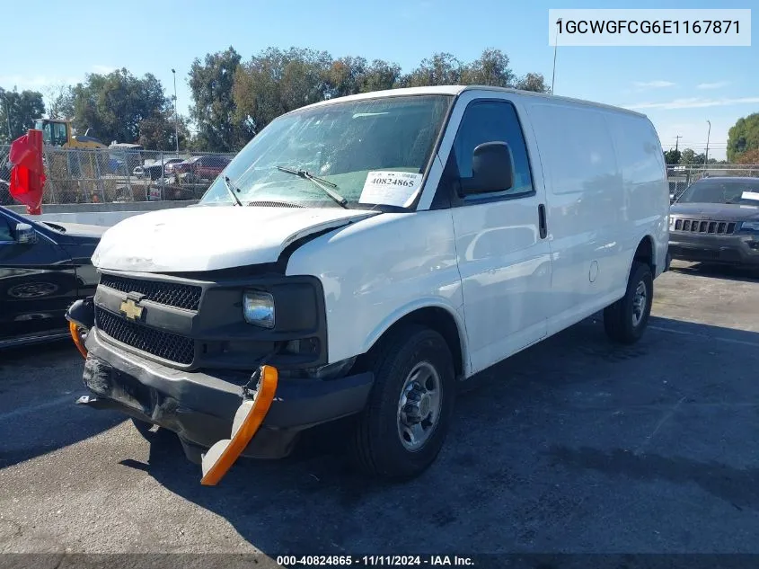 2014 Chevrolet Express G2500 VIN: 1GCWGFCG6E1167871 Lot: 40824865