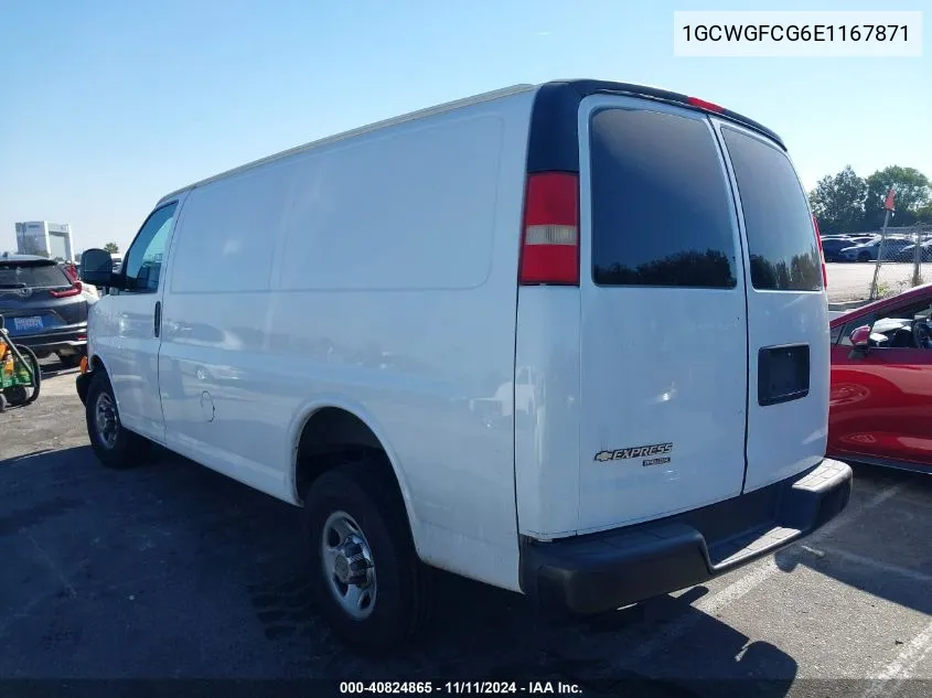 2014 Chevrolet Express G2500 VIN: 1GCWGFCG6E1167871 Lot: 40824865