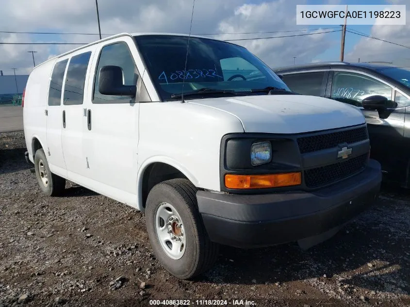 2014 Chevrolet Express 2500 Work Van VIN: 1GCWGFCA0E1198223 Lot: 40883822