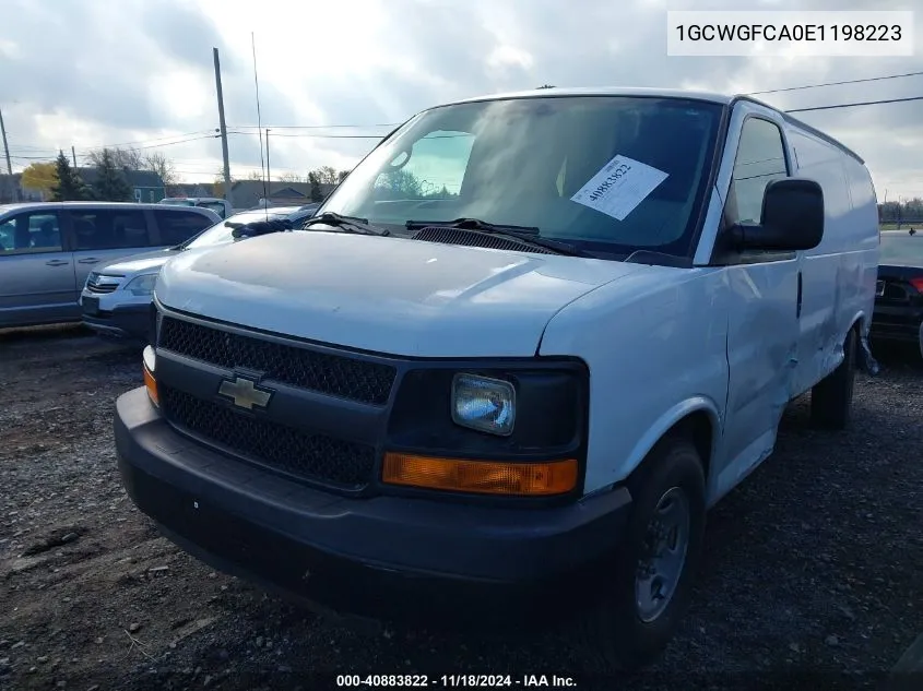 2014 Chevrolet Express 2500 Work Van VIN: 1GCWGFCA0E1198223 Lot: 40883822