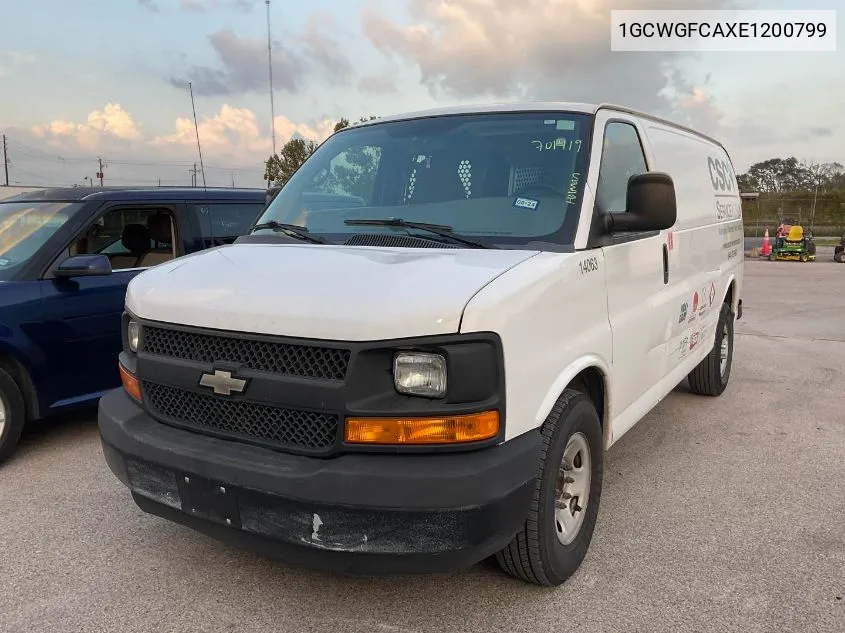 2014 Chevrolet Express G2500 VIN: 1GCWGFCAXE1200799 Lot: 40887158