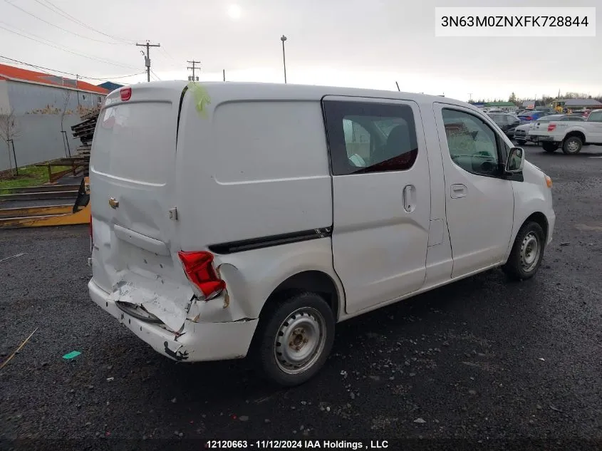 2015 Chevrolet Express Cargo Van VIN: 3N63M0ZNXFK728844 Lot: 12120663