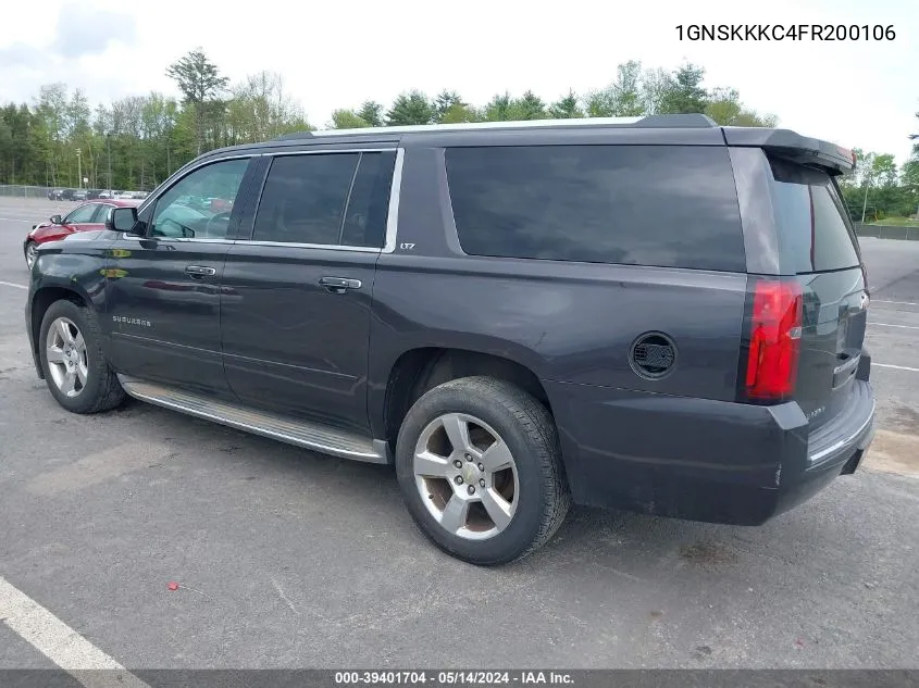 1GNSKKKC4FR200106 2015 Chevrolet Suburban 1500 Ltz