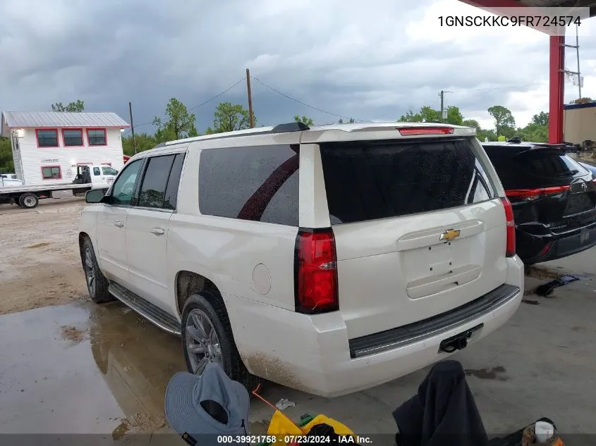 1GNSCKKC9FR724574 2015 Chevrolet Suburban 1500 Ltz