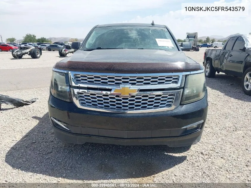 2015 Chevrolet Suburban 1500 Lt VIN: 1GNSKJKC5FR543579 Lot: 39945561