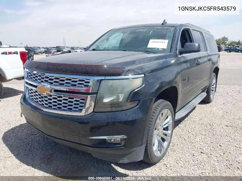 1GNSKJKC5FR543579 2015 Chevrolet Suburban 1500 Lt