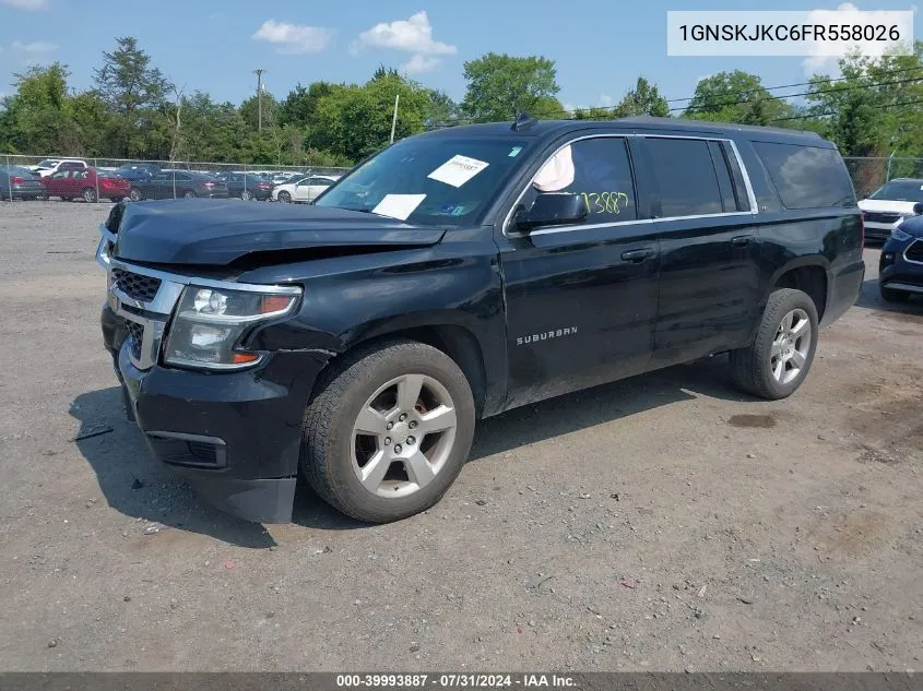 2015 Chevrolet Suburban 1500 Lt VIN: 1GNSKJKC6FR558026 Lot: 39993887