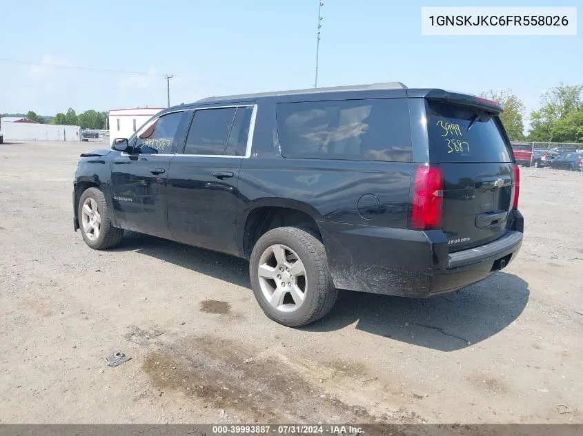 2015 Chevrolet Suburban 1500 Lt VIN: 1GNSKJKC6FR558026 Lot: 39993887