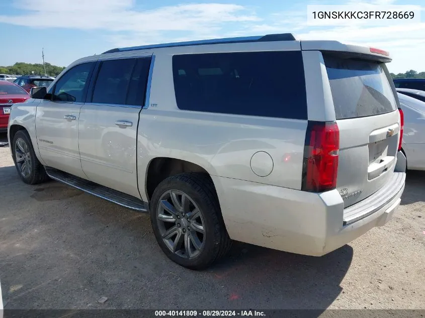 2015 Chevrolet Suburban 1500 Ltz VIN: 1GNSKKKC3FR728669 Lot: 40141809