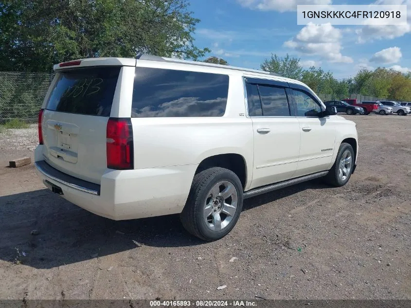 1GNSKKKC4FR120918 2015 Chevrolet Suburban 1500 Ltz