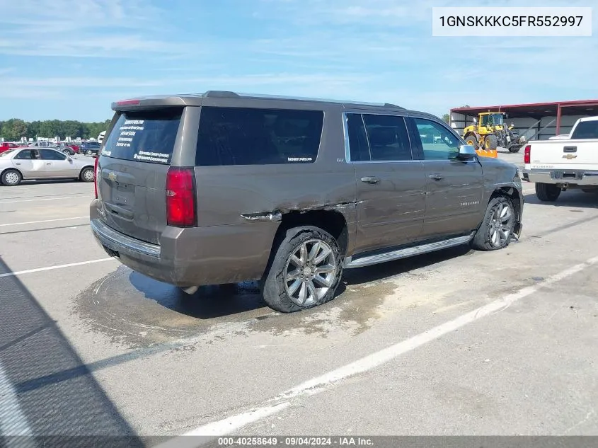 2015 Chevrolet Suburban 1500 Ltz VIN: 1GNSKKKC5FR552997 Lot: 40258649