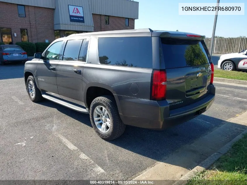 2015 Chevrolet Suburban 1500 Ls VIN: 1GNSKHEC2FR680970 Lot: 40319014