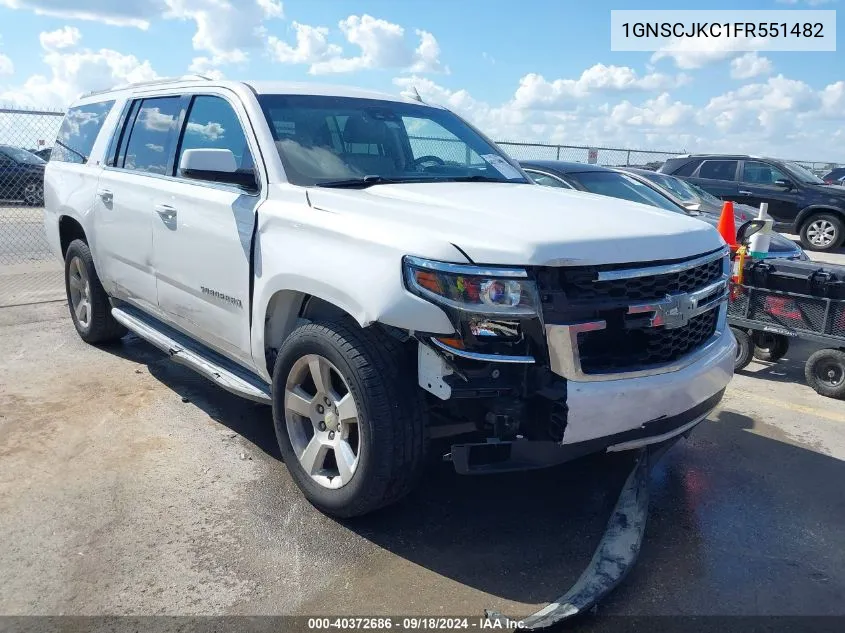 1GNSCJKC1FR551482 2015 Chevrolet Suburban 1500 Lt