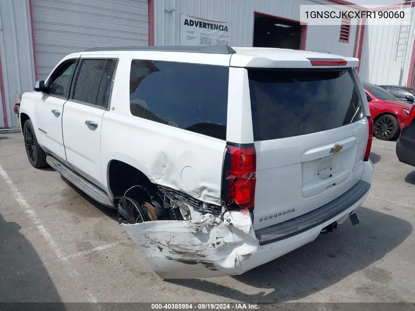 2015 Chevrolet Suburban 1500 Lt VIN: 1GNSCJKCXFR190060 Lot: 40385984