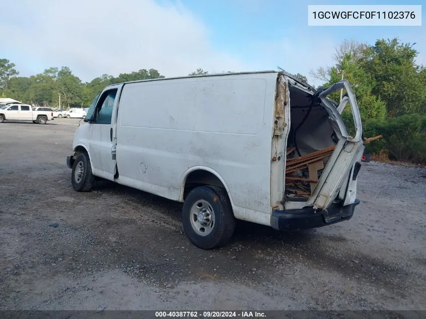 2015 Chevrolet Express 2500 Work Van VIN: 1GCWGFCF0F1102376 Lot: 40387762