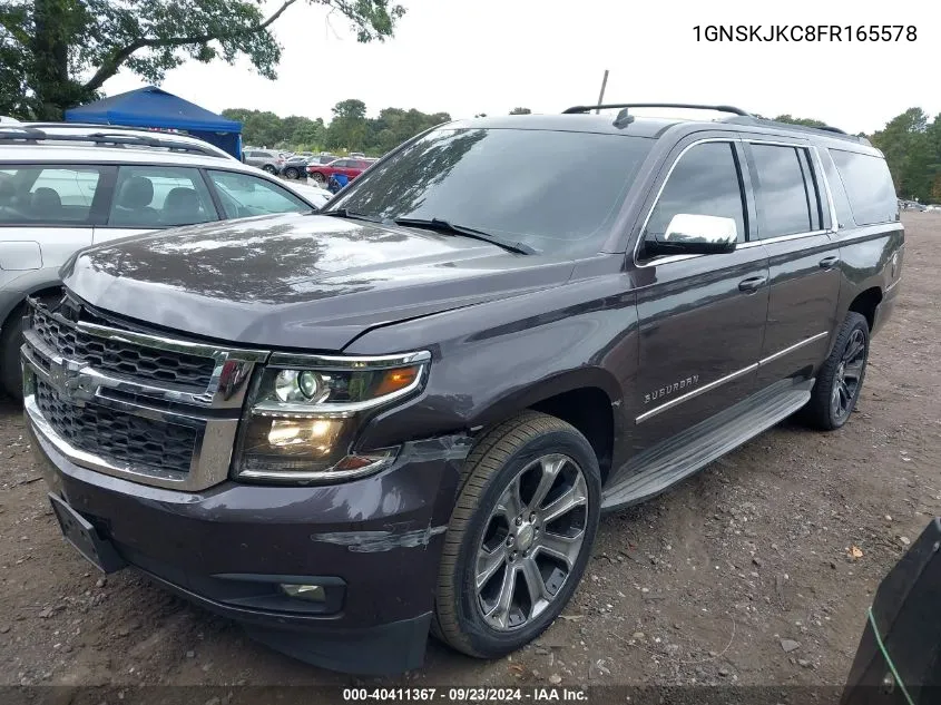 2015 Chevrolet Suburban 1500 Lt VIN: 1GNSKJKC8FR165578 Lot: 40411367