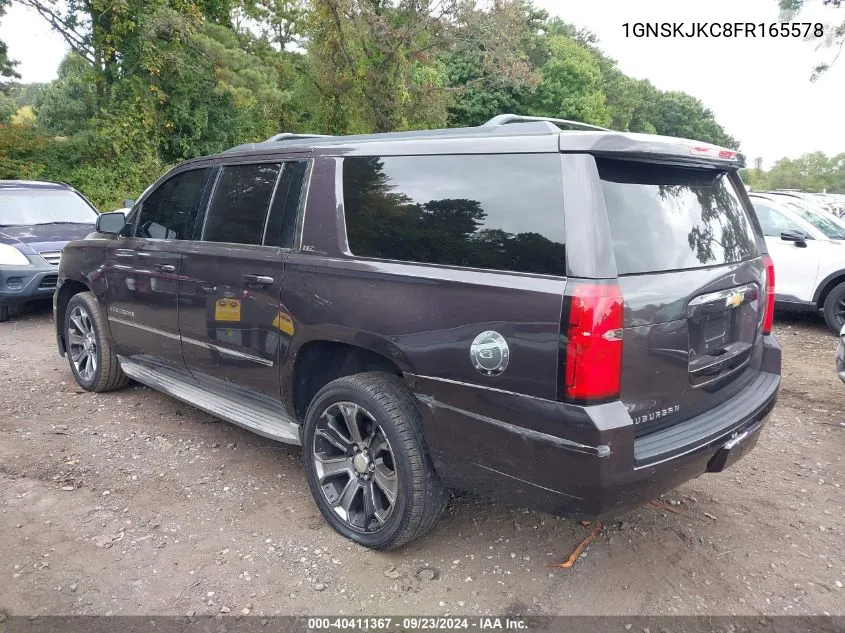 2015 Chevrolet Suburban 1500 Lt VIN: 1GNSKJKC8FR165578 Lot: 40411367