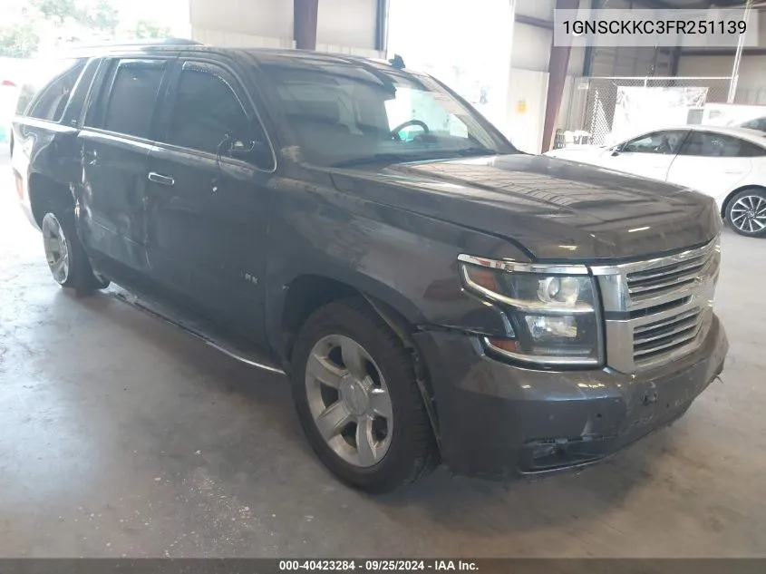 1GNSCKKC3FR251139 2015 Chevrolet Suburban 1500 Ltz