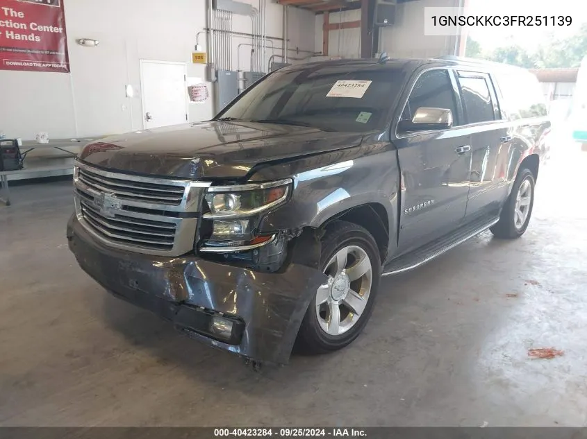 2015 Chevrolet Suburban 1500 Ltz VIN: 1GNSCKKC3FR251139 Lot: 40423284