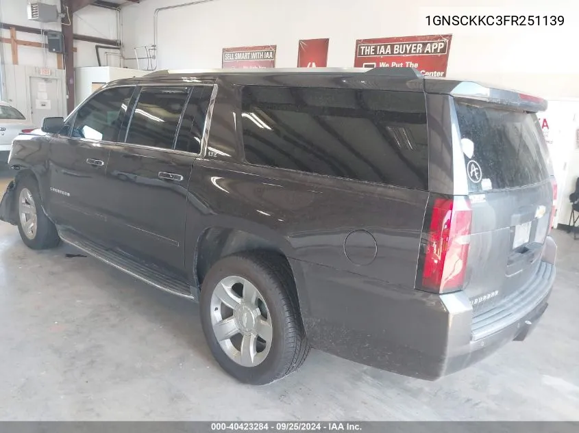 1GNSCKKC3FR251139 2015 Chevrolet Suburban 1500 Ltz