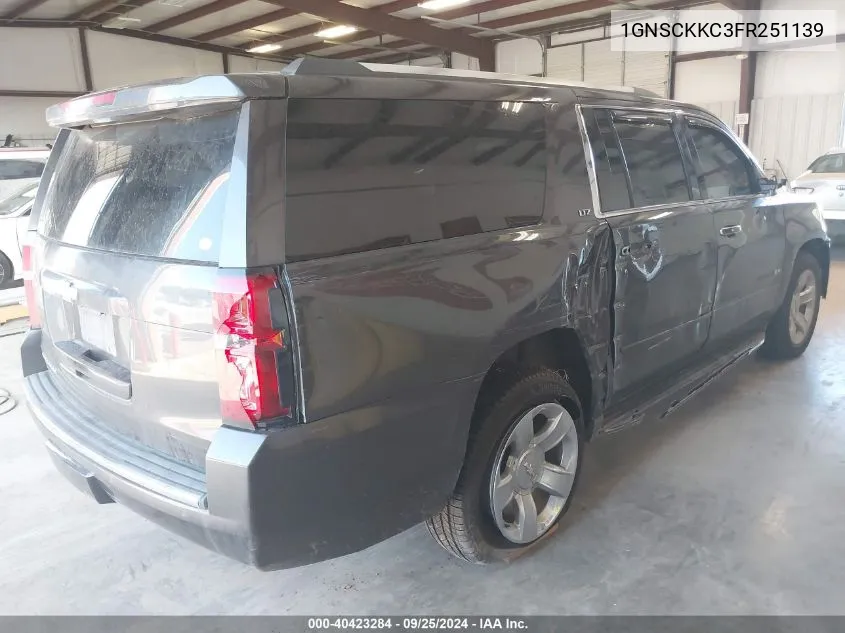 1GNSCKKC3FR251139 2015 Chevrolet Suburban 1500 Ltz