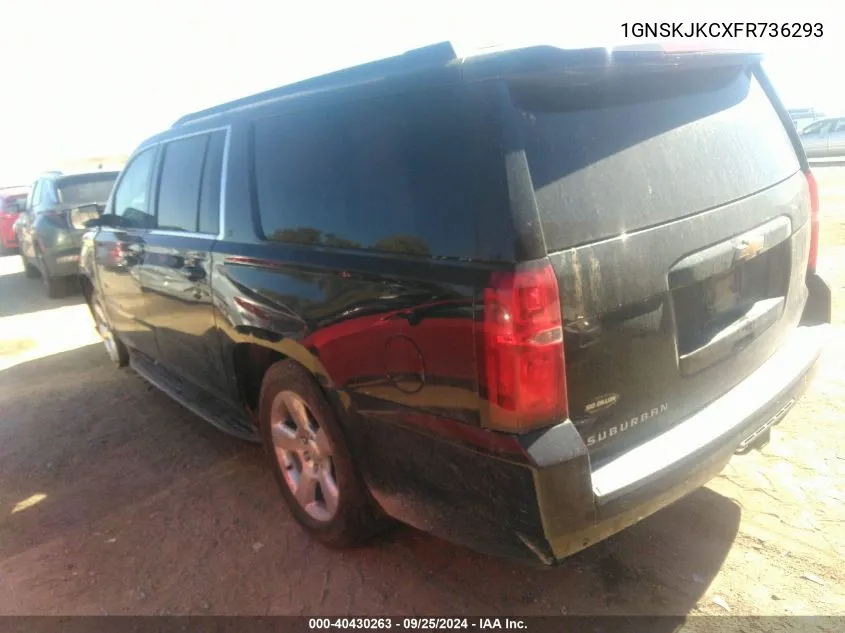 1GNSKJKCXFR736293 2015 Chevrolet Suburban 1500 Lt