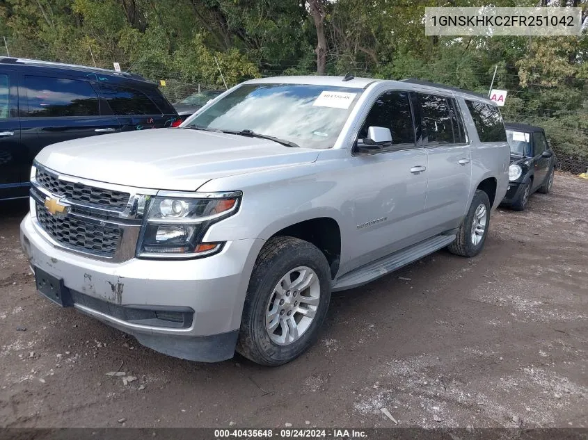 1GNSKHKC2FR251042 2015 Chevrolet Suburban 1500 Ls